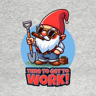 Summertime Garden Gnome Graphic Tee | Time to Get to Work T-Shirt